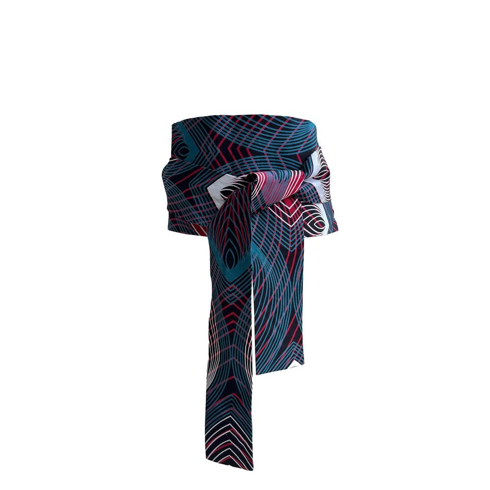 6487 African Print Belt Multi Colour Elasticated Belt Prom Decoration Belt